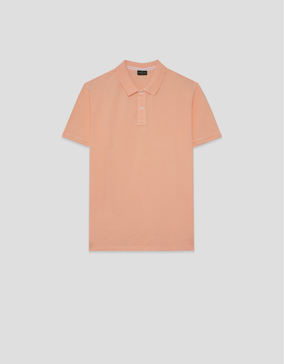 Polo piqué de manga corta naranja claro | Roberto Verino