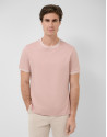Pink mercerised short-sleeved T-shirt - Man | Roberto Verino