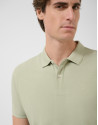 Khaki short-sleeved piqué polo shirt - Man | Roberto Verino