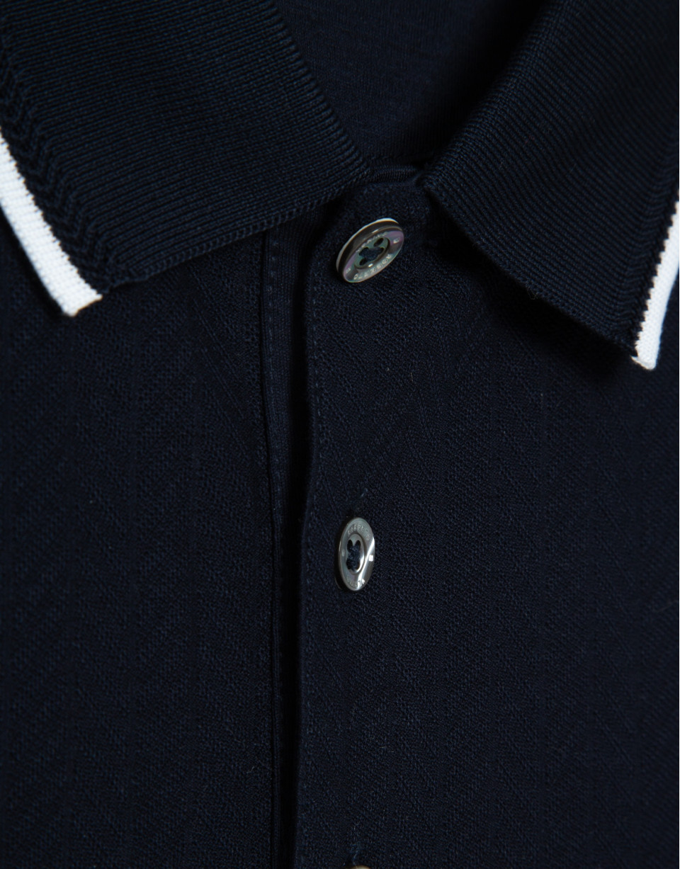 Polo estructura mercerizado color marino | Roberto Verino