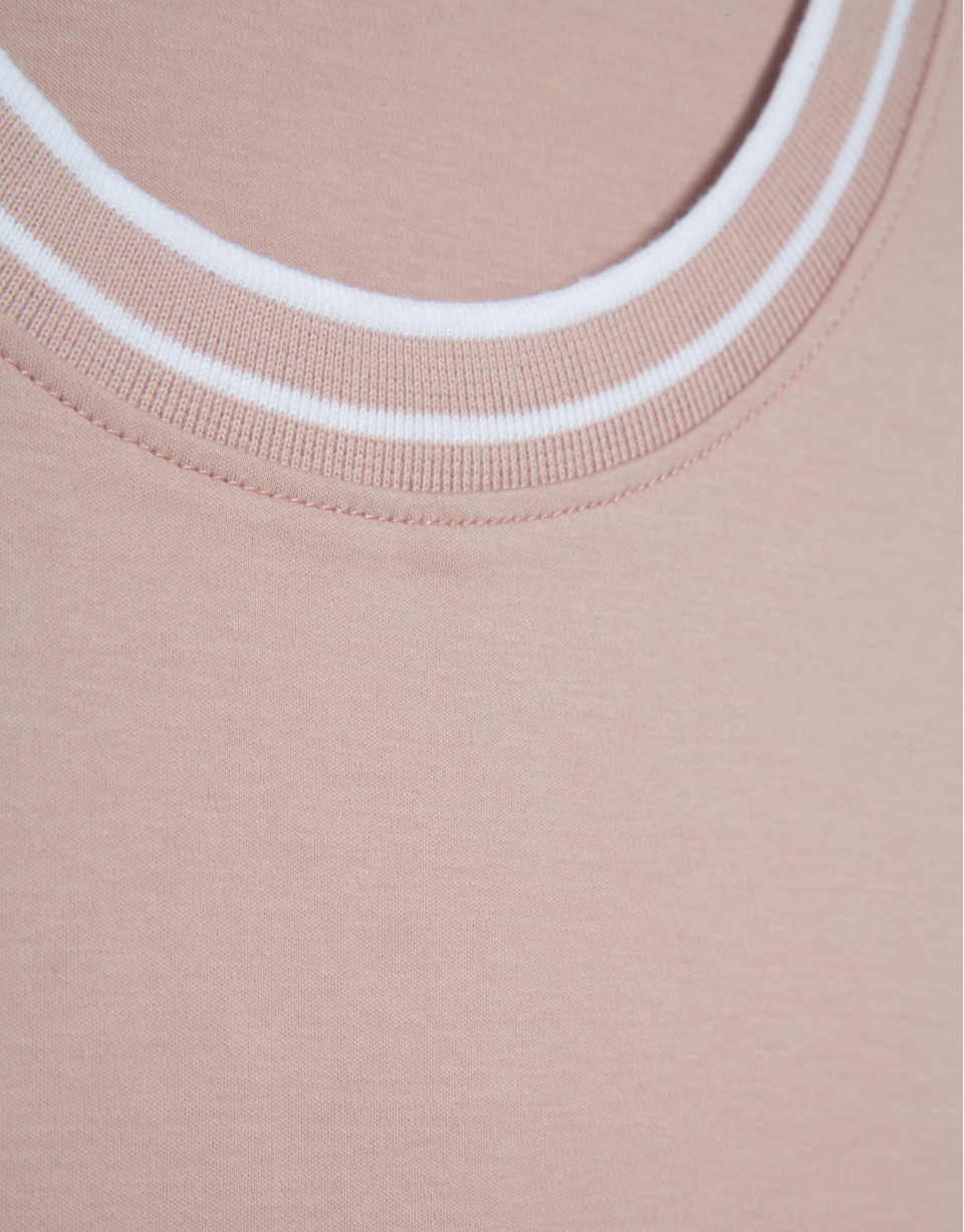 Pink mercerised short-sleeved T-shirt - Man | Roberto Verino