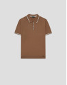 Camel knitted polo shirt - Man - SS2026 | Roberto Verino