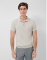 Polo tricotado gris melange - Hombre - PV2026 | Roberto Verino