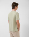 Light khaki mercerised short-sleeved T-shirt | Roberto Verino
