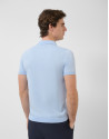 Polo tricotado high twist celeste - Hombre | Roberto Verino