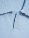 Polo tricotado high twist celeste - Hombre | Roberto Verino