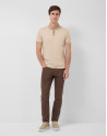 Three-colour camel/white mercerised jacquard ... | Roberto Verino