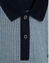 Polo jacquard mercerizado tricolor azules/blanco | Roberto Verino