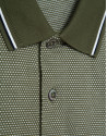 Three-colour khaki/white mercerised jacquard ... | Roberto Verino
