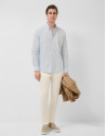 Camisa sport regular cuadros celestes con ... | Roberto Verino