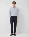 Camisa sport slim fit rayas celeste y blanco | Roberto Verino