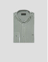 Camisa sport regular rayas blanco y caqui | Roberto Verino