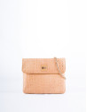 Nobuck leather and embossed alligator Miranda Safari messenger bag 