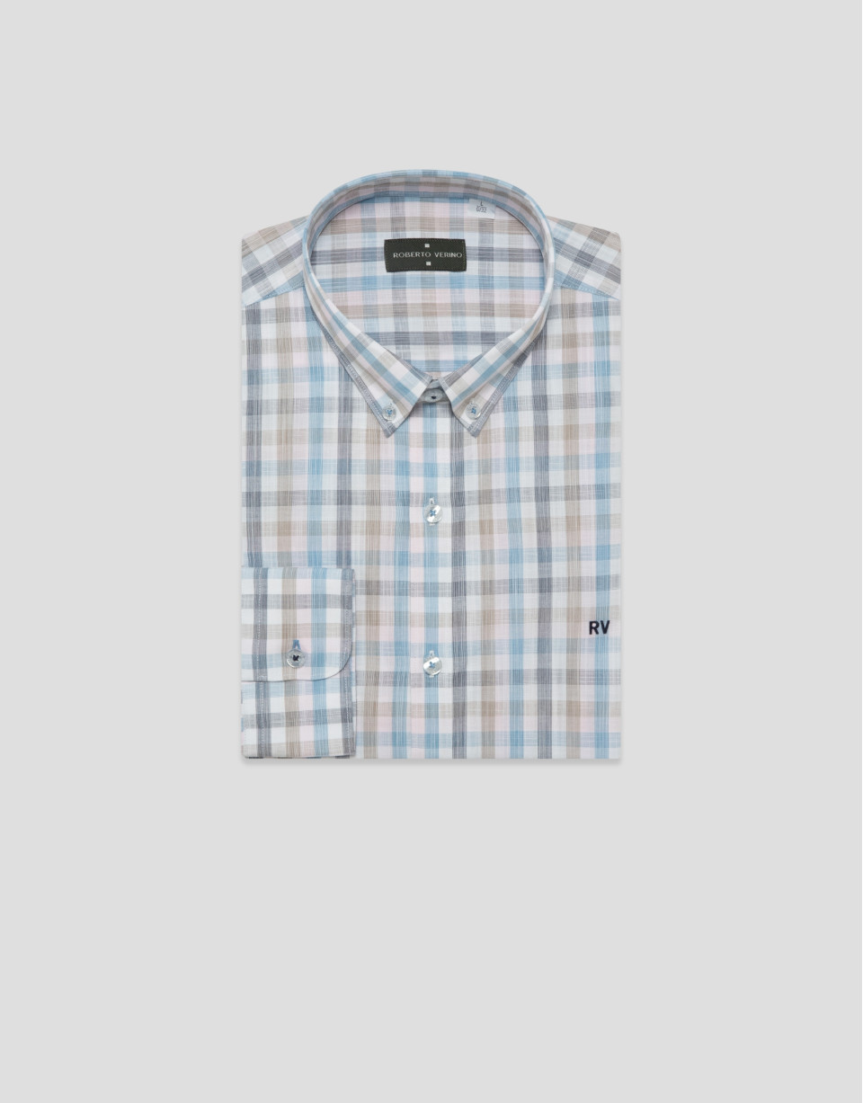 Camisa sport regular cuadros multicolor | Roberto Verino