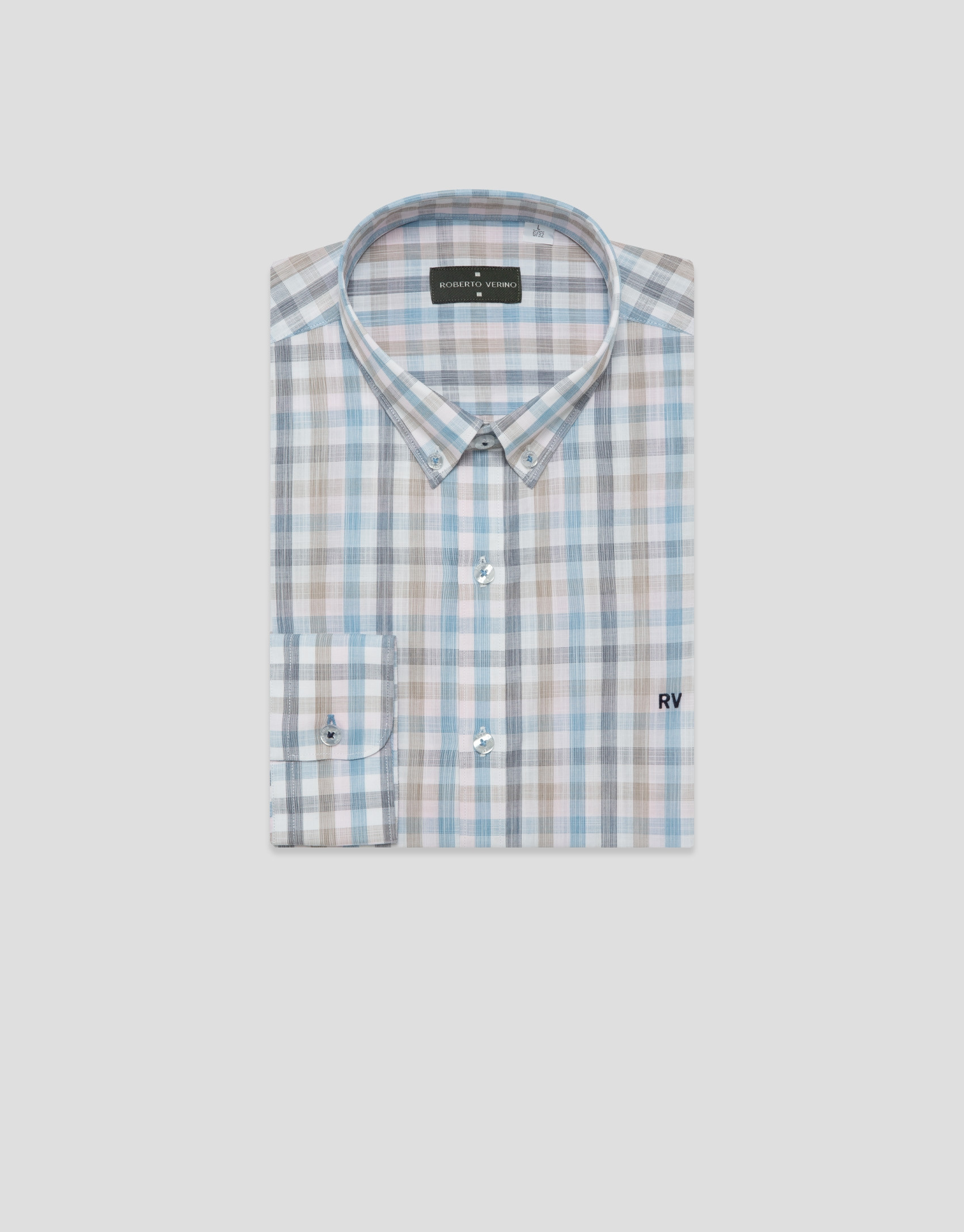 Regular fit multicoloured checked shirt - Man | Roberto Verino