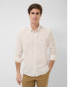Camisa sport slim blanca estampado ... | Roberto Verino