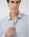 Camisa sport slim fit rayas celeste y blanco | Roberto Verino