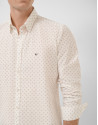 Camisa sport slim blanca estampado ... | Roberto Verino