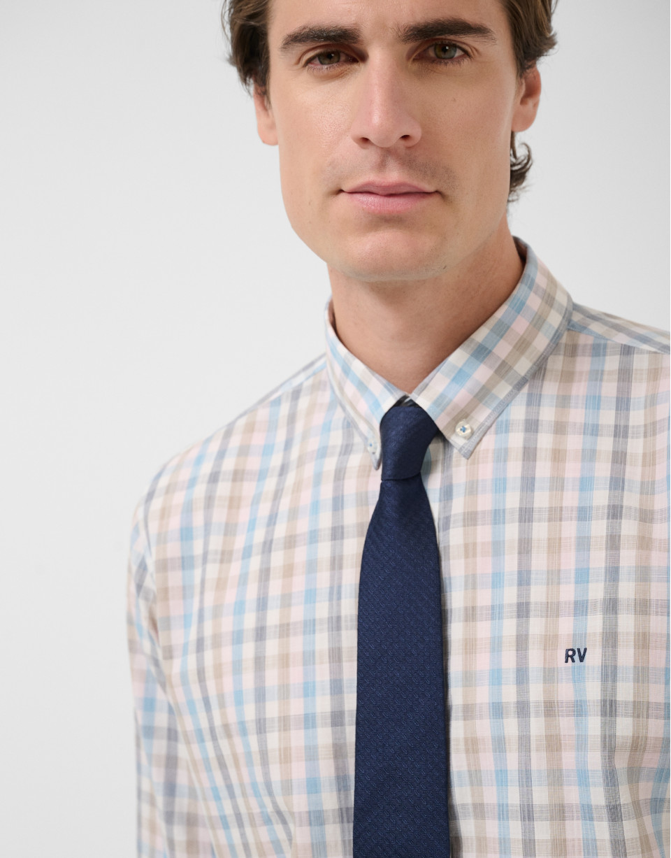 Camisa sport regular cuadros multicolor | Roberto Verino