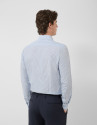 Camisa sport slim fit rayas celeste y blanco | Roberto Verino