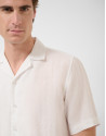 Slim fit white linen guayabera shirt - Man | Roberto Verino