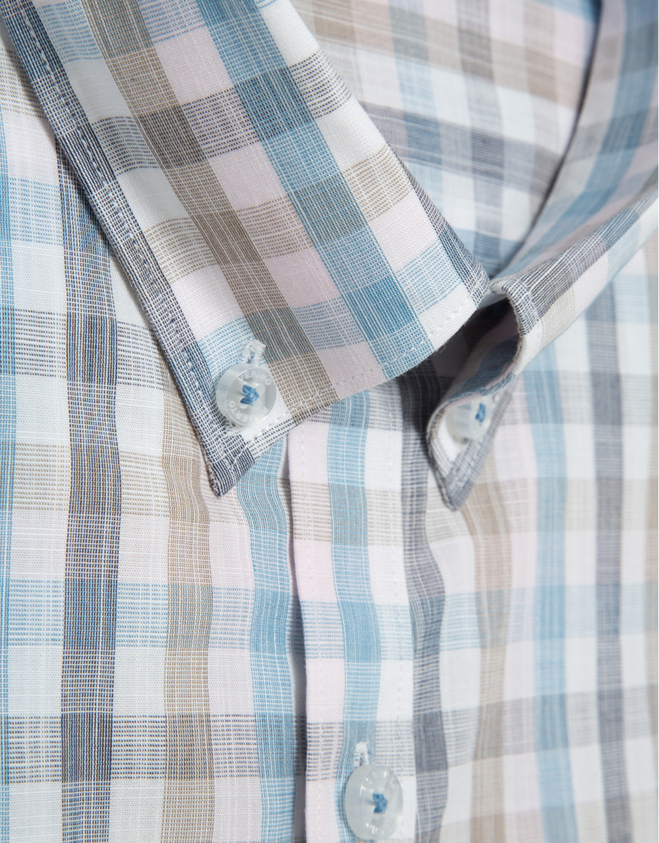 Camisa sport regular cuadros multicolor | Roberto Verino