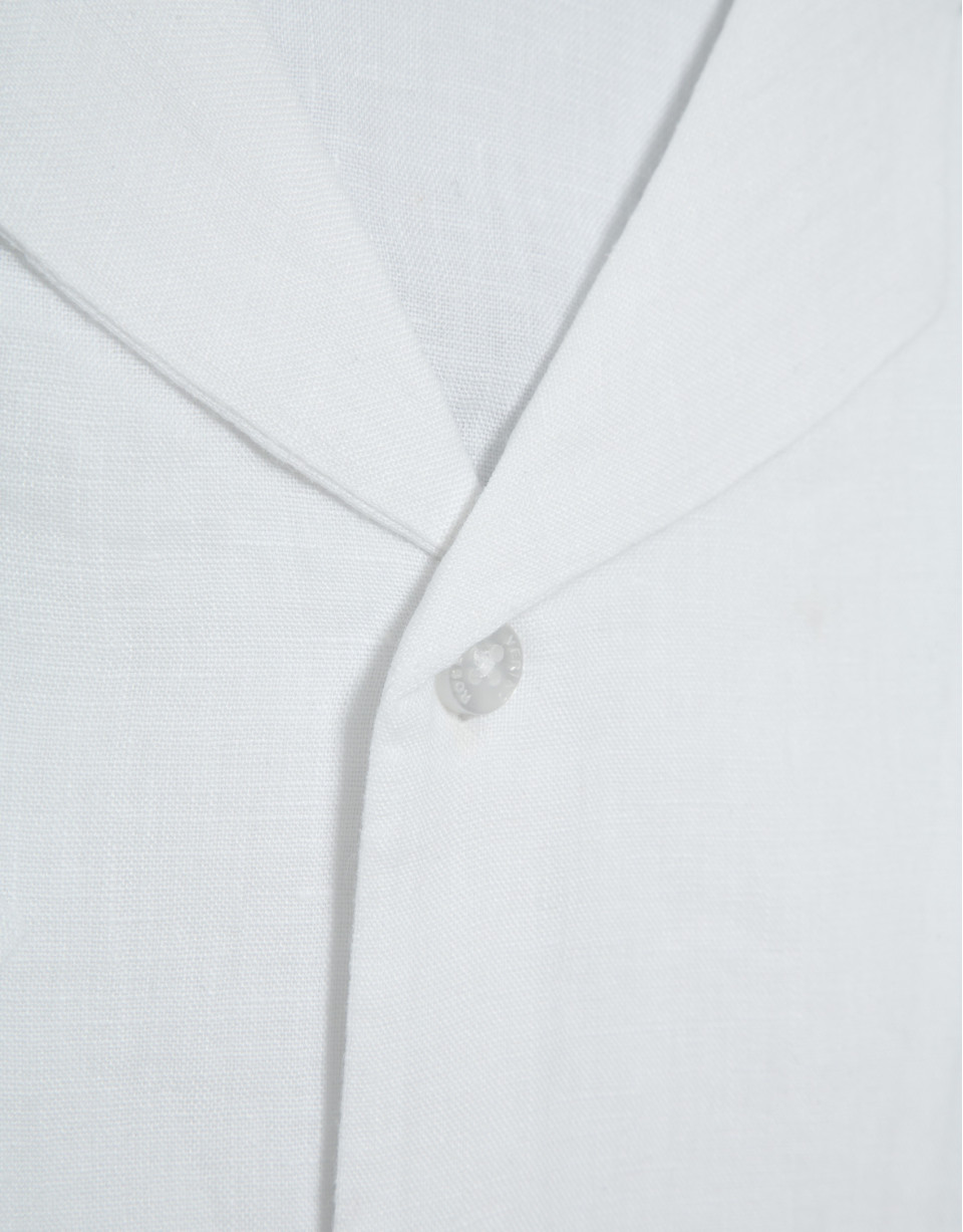 Camisa guayabera slim fit lino blanco - Hombre | Roberto Verino