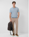 Polo tricotado lino celeste - Hombre - PV2026 | Roberto Verino