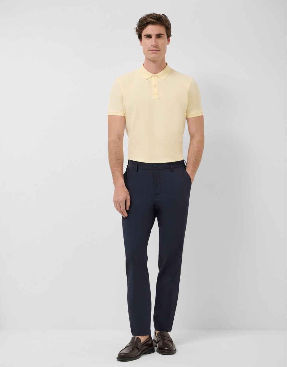 Polo piqué de manga corta amarillo claro | Roberto Verino