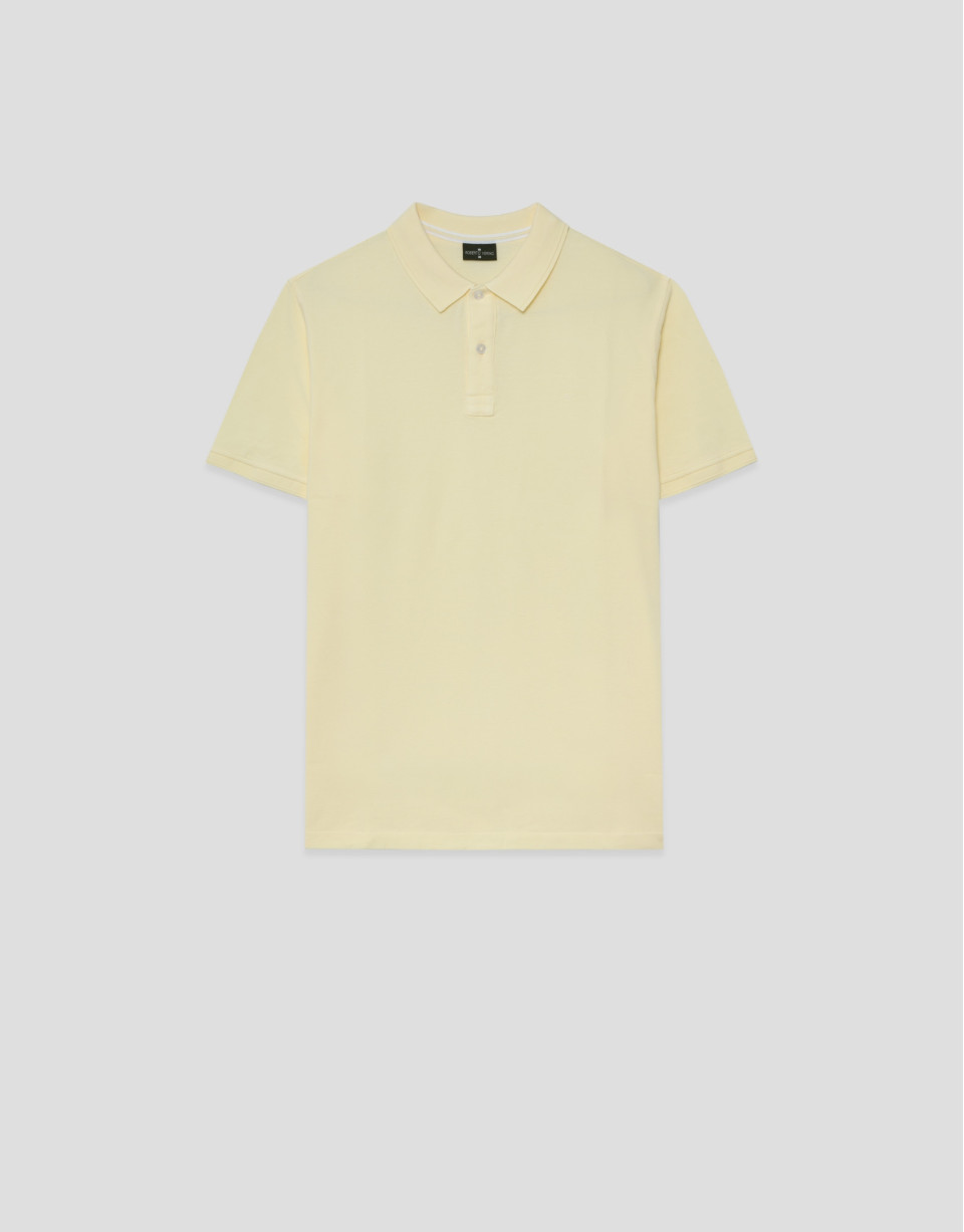 Polo piqué de manga corta amarillo claro | Roberto Verino