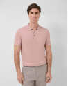 Polo tricotado lino rosa - Hombre - PV2026 | Roberto Verino