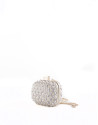 Gold and silver fabric Cova clutch bag
