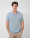 Polo tricotado lino celeste - Hombre - PV2026 | Roberto Verino