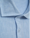 Regular fit light blue linen polo shirt - Man | Roberto Verino