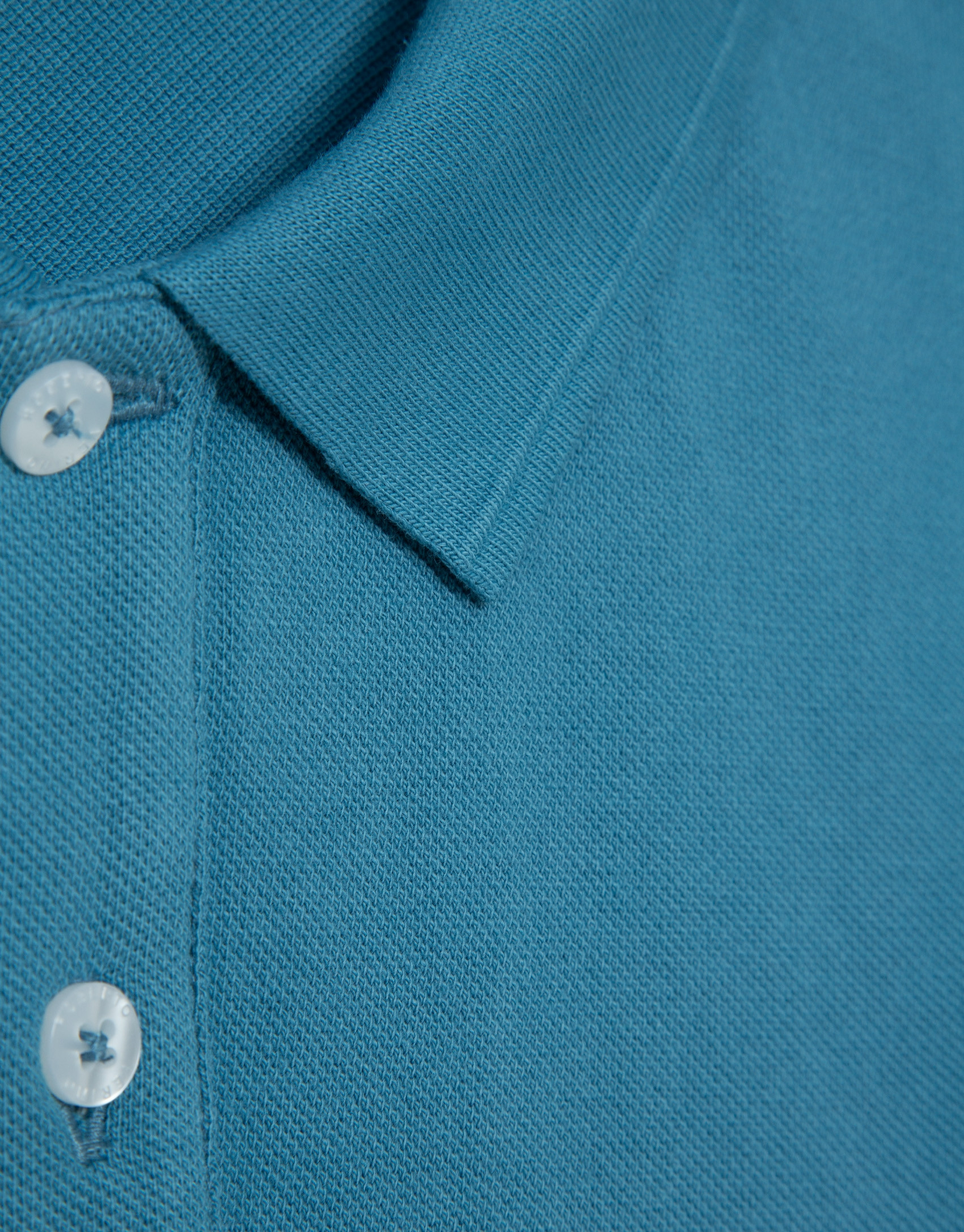 Polo piqué de manga corta azul verdoso | Roberto Verino