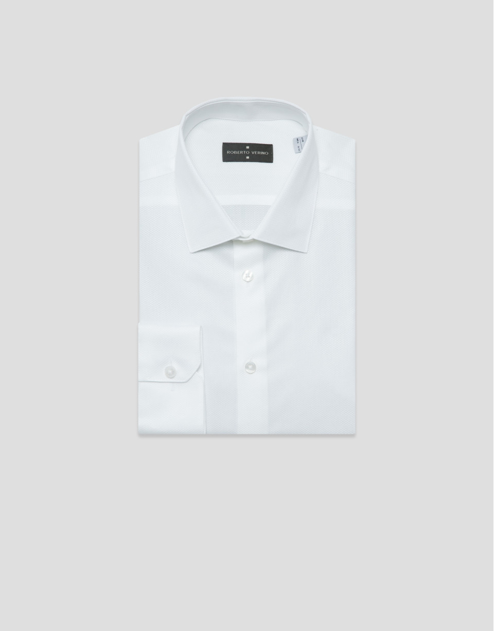 White structured dress shirt - Man - SS2026 | Roberto Verino