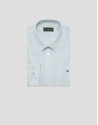 Regular fit sports shirt with green floral ... | Roberto Verino