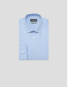 Camisa vestir microestructura celeste - Hombre | Roberto Verino