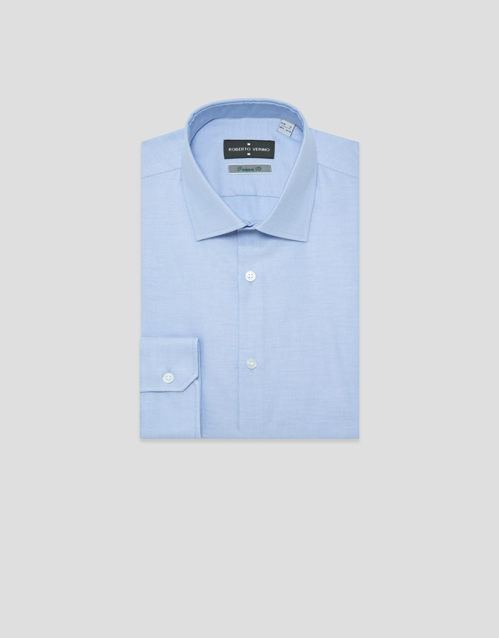Light blue micro-textured dress shirt - Man | Roberto Verino