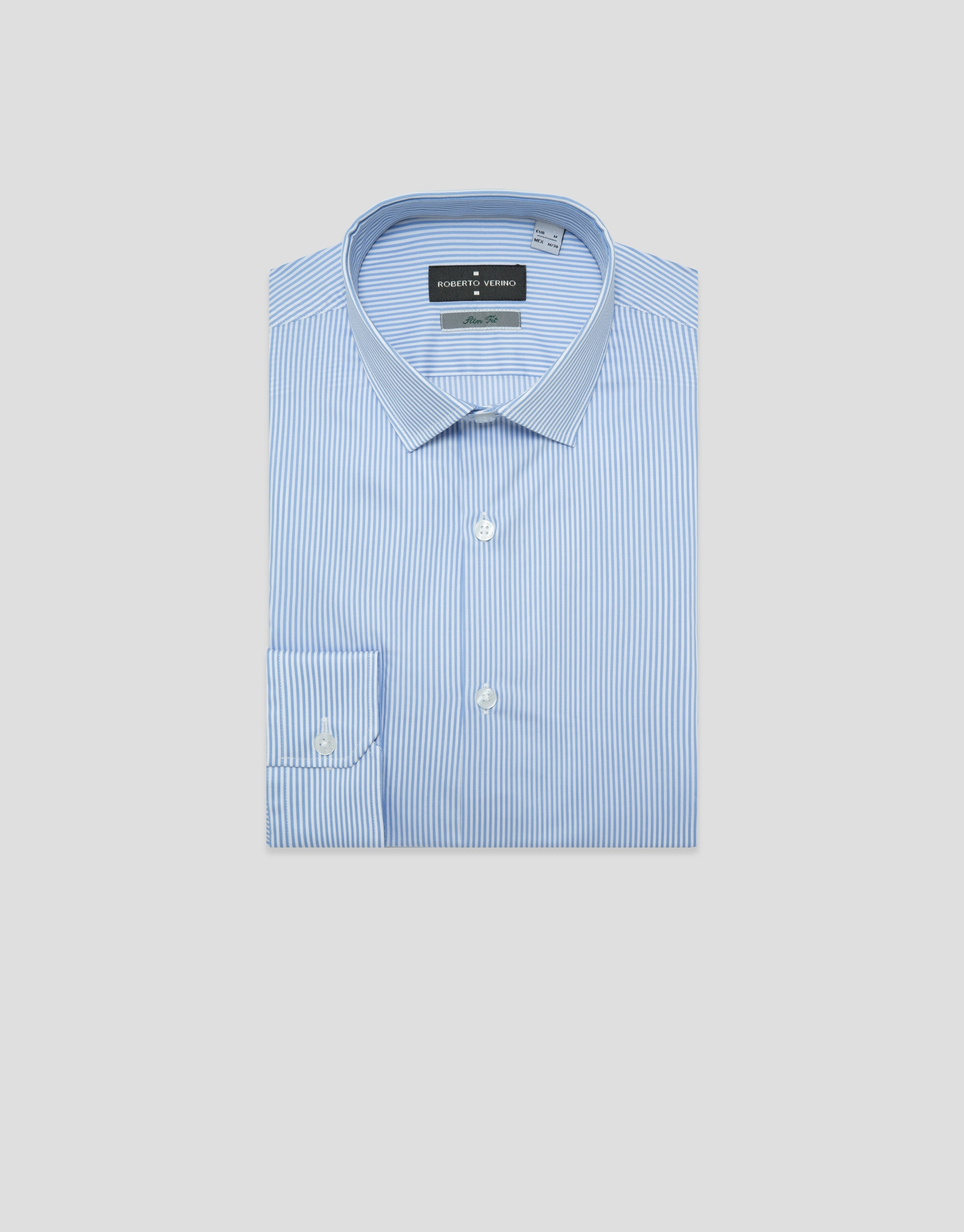 Camisa vestir rayas celeste/blanco - Hombre | Roberto Verino