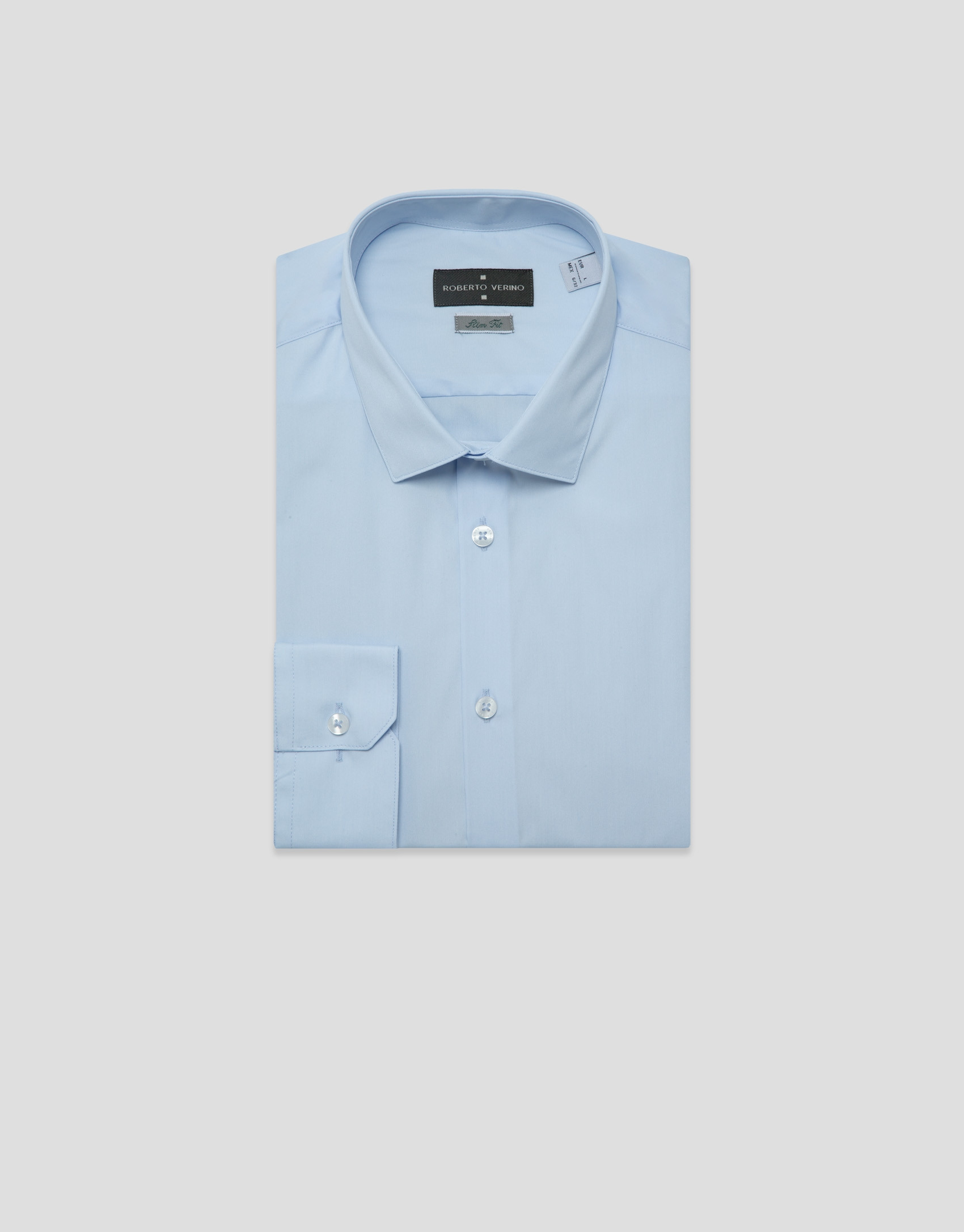 Camisa vestir lisa celeste - Hombre - PV2026 | Roberto Verino