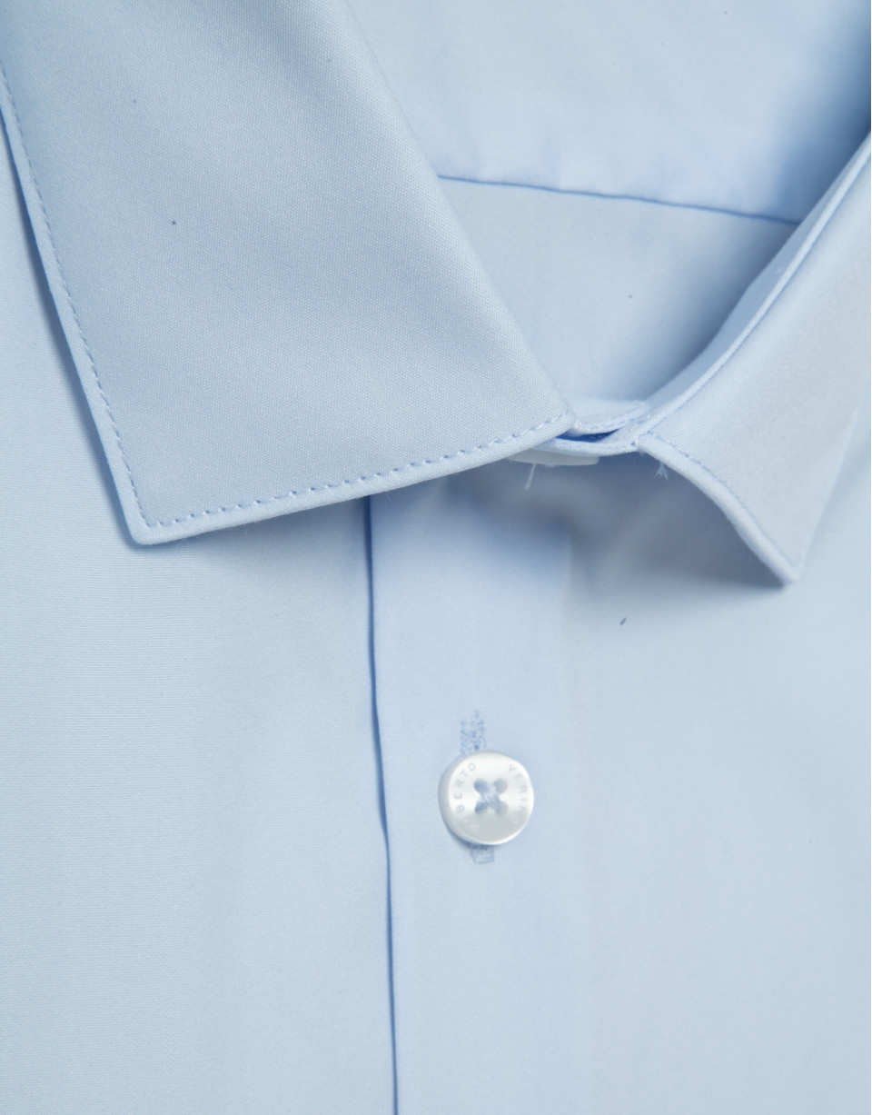 Camisa vestir lisa celeste - Hombre - PV2026 | Roberto Verino
