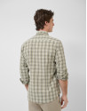 Camisa sport regular cuadros caqui perfiles ... | Roberto Verino