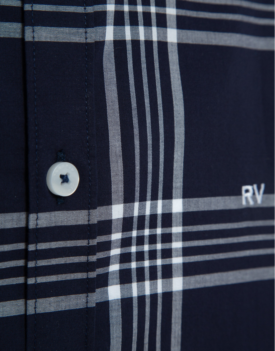 Camisa sport regular cuadros marino perfil ... | Roberto Verino