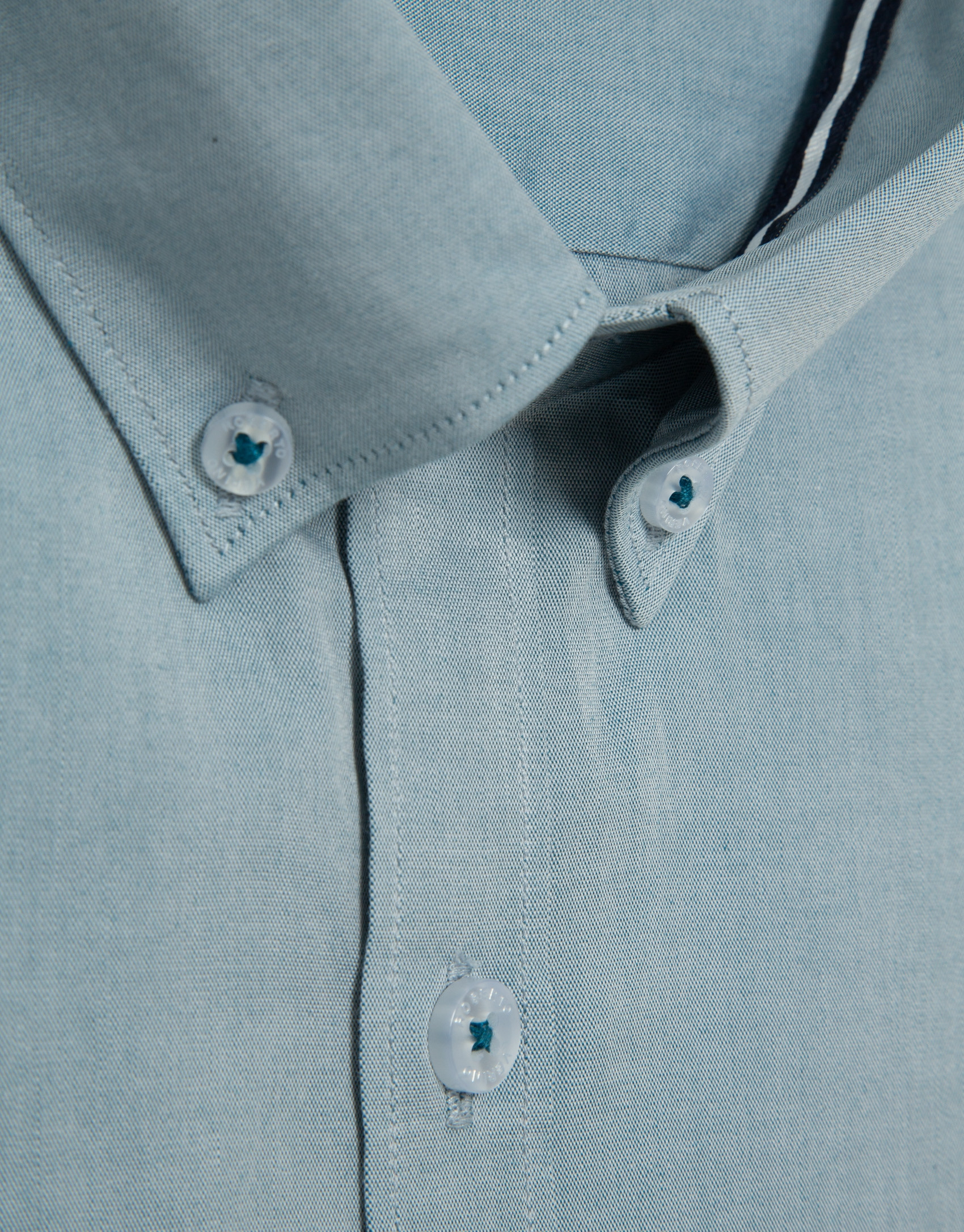 Regular fit teal Oxford casual shirt - Man | Roberto Verino