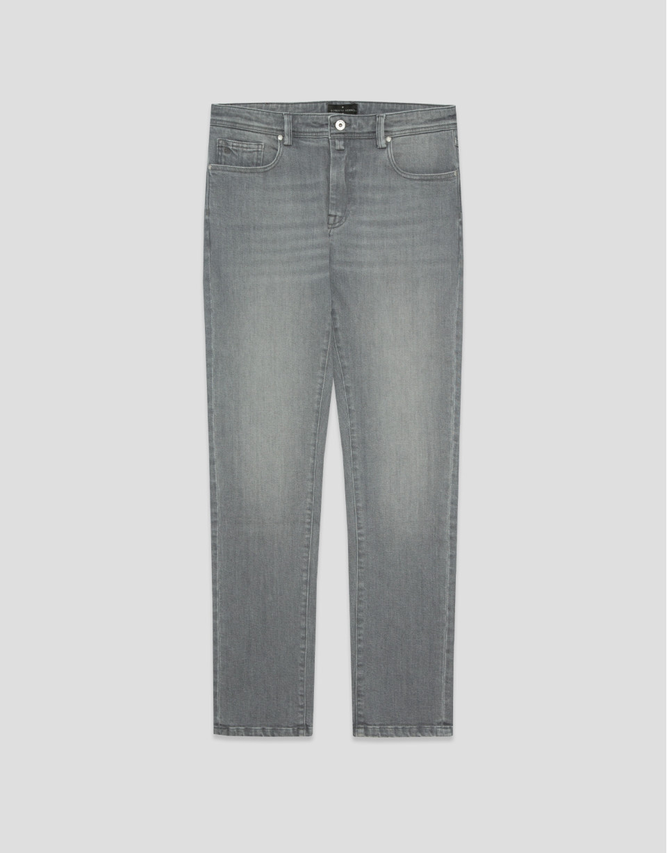 Light grey slim fit denim jeans - Man - SS2026 | Roberto Verino