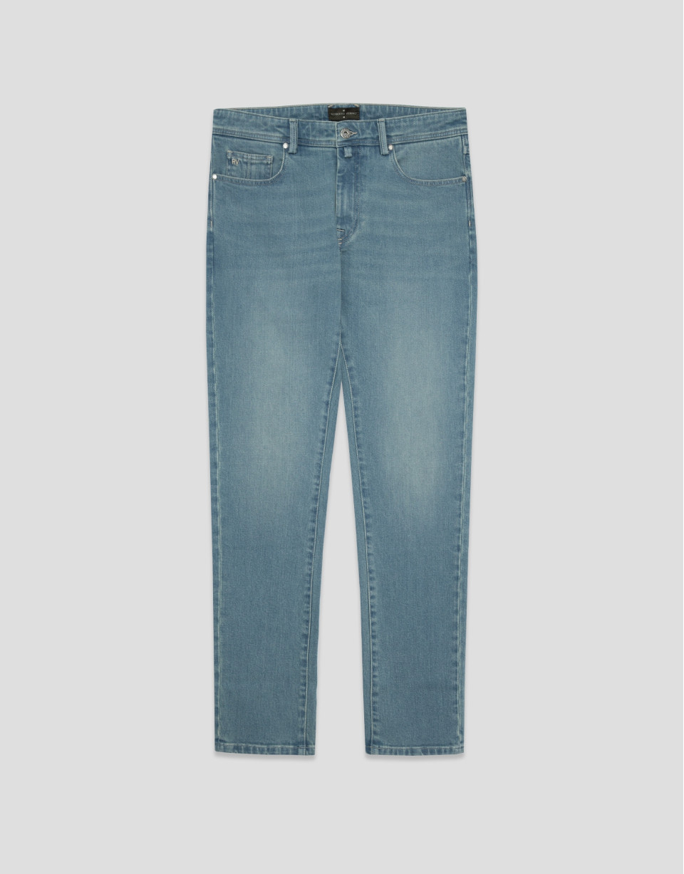 Pantalón vaquero denim slim azul claro | Roberto Verino