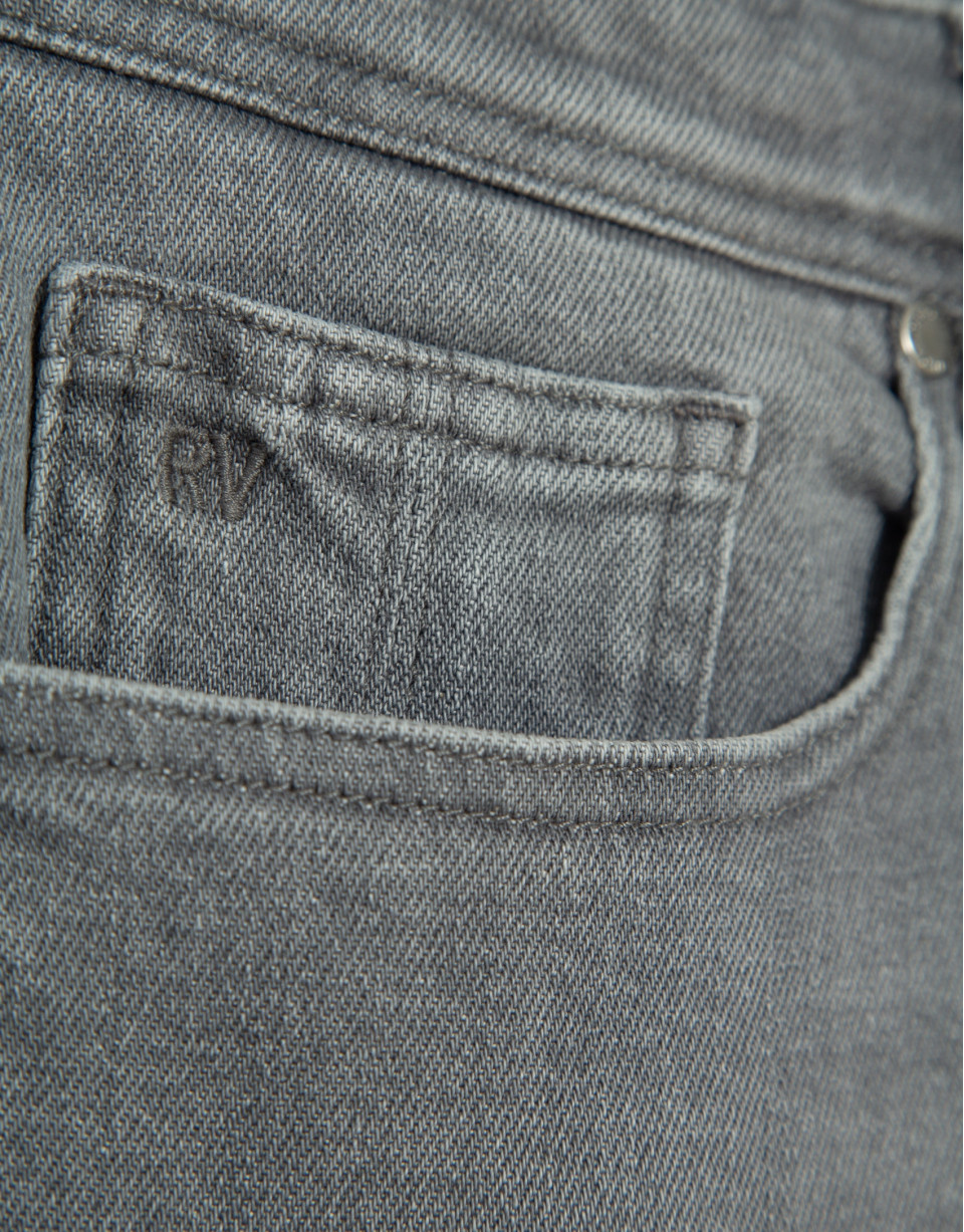 Pantalón vaquero denim slim gris claro | Roberto Verino