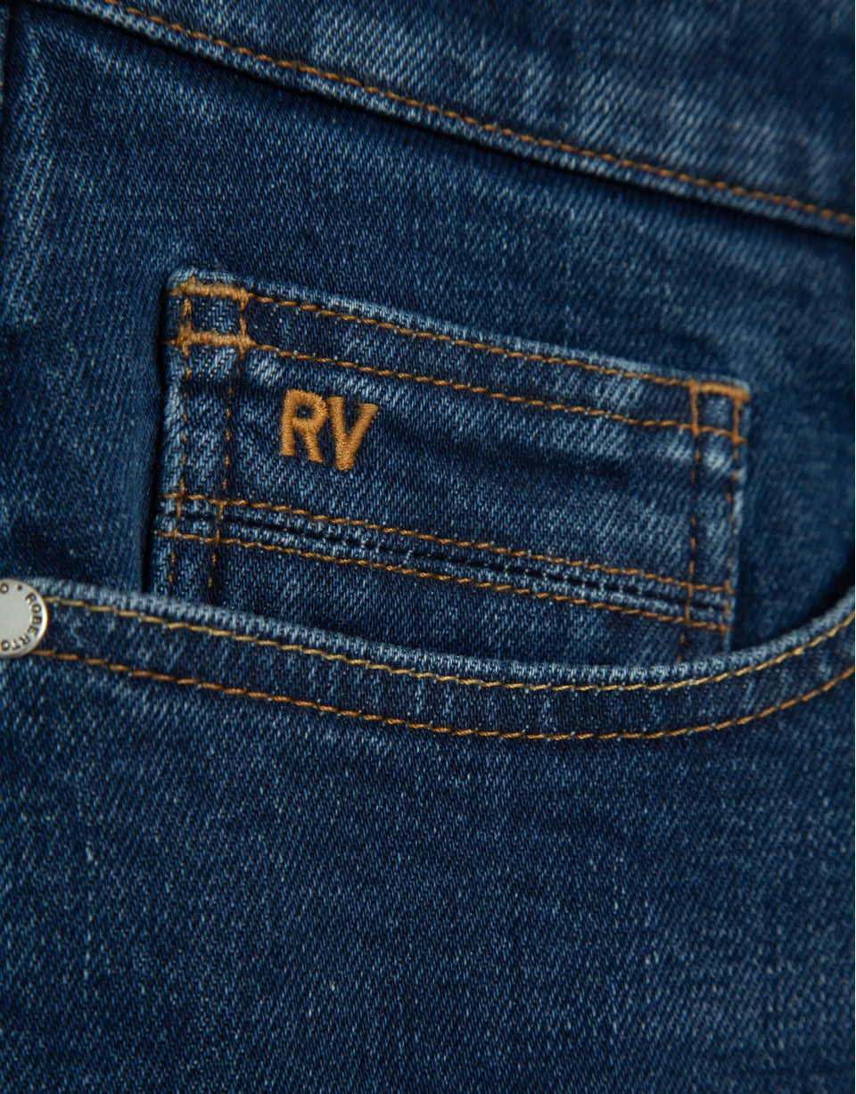 Pantalón denim hombre regular azul medio | Roberto Verino