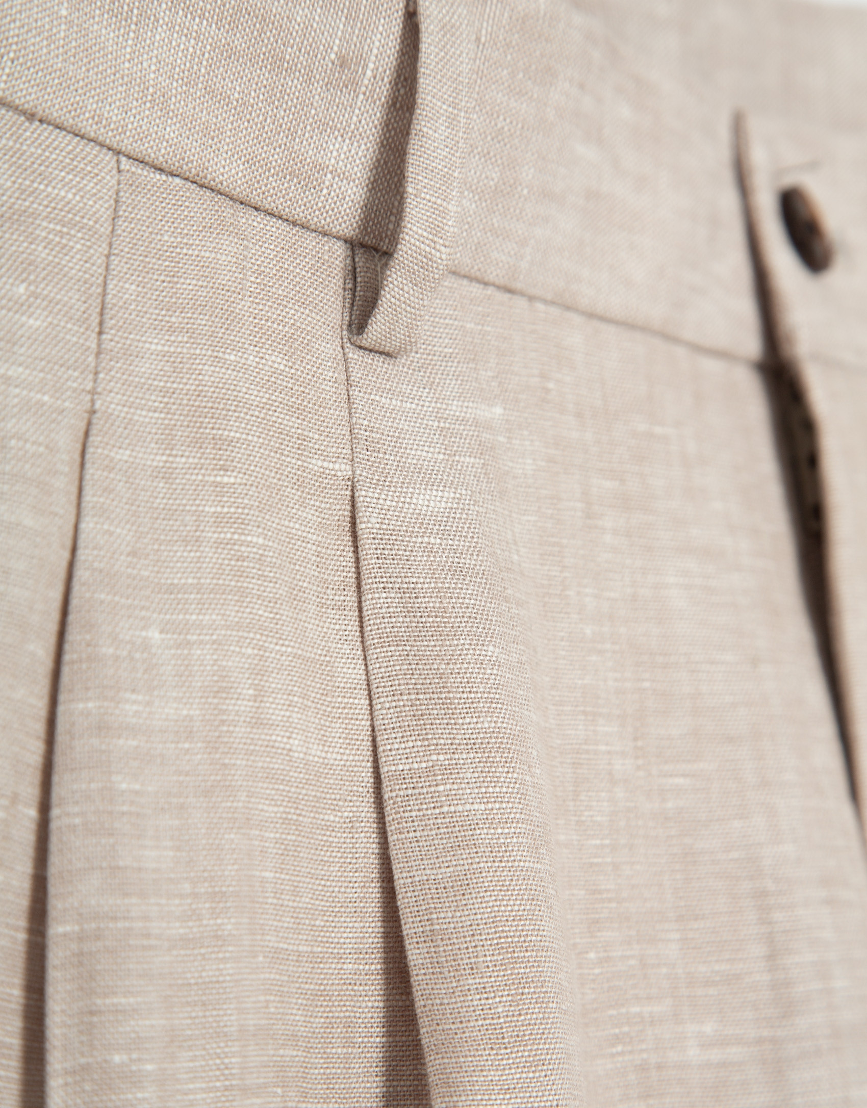 Beige linen trousers - Man - SS2026 | Roberto Verino